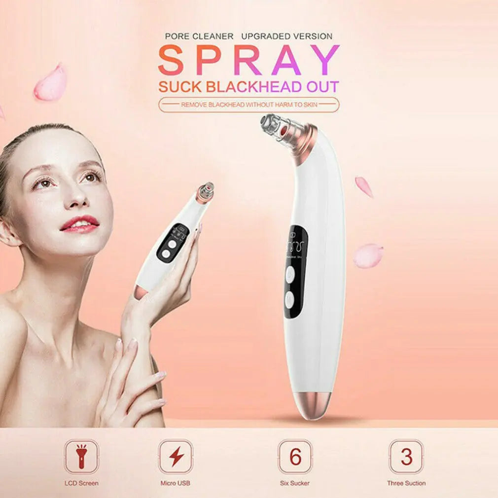 Electric Blackhead Remover Pore Vacuum Suction Face Cleaner Tool