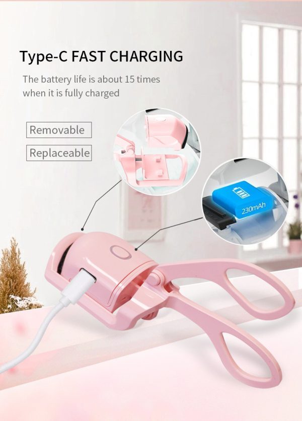 Electric Eyelash Curler, Eye Beauty Makeup Tools, Long Lasting Curling (random Color)